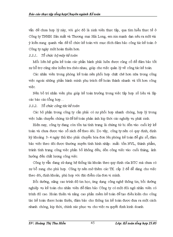 image for page Tổ chức kế toán tại Công ty TNHH Sản xuất và Thương mại Hải Long.