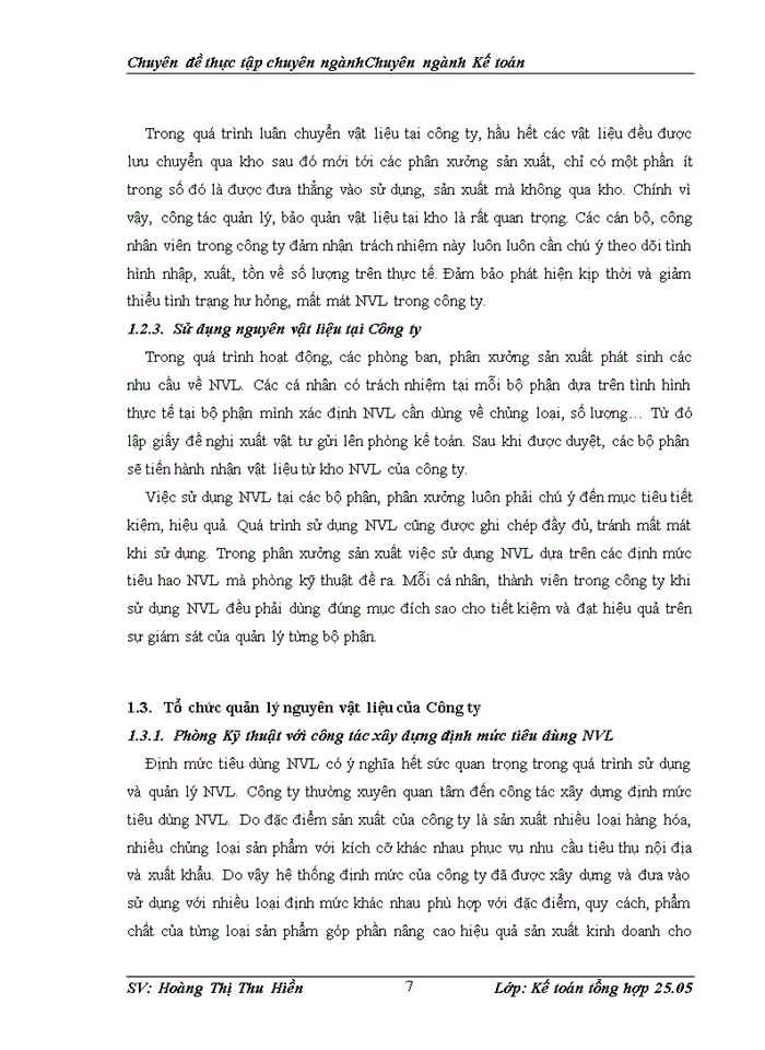 image for page Kế toán nguyên vật liệu tại Công ty TNHH Sản xuất và Thương mại Hải Long