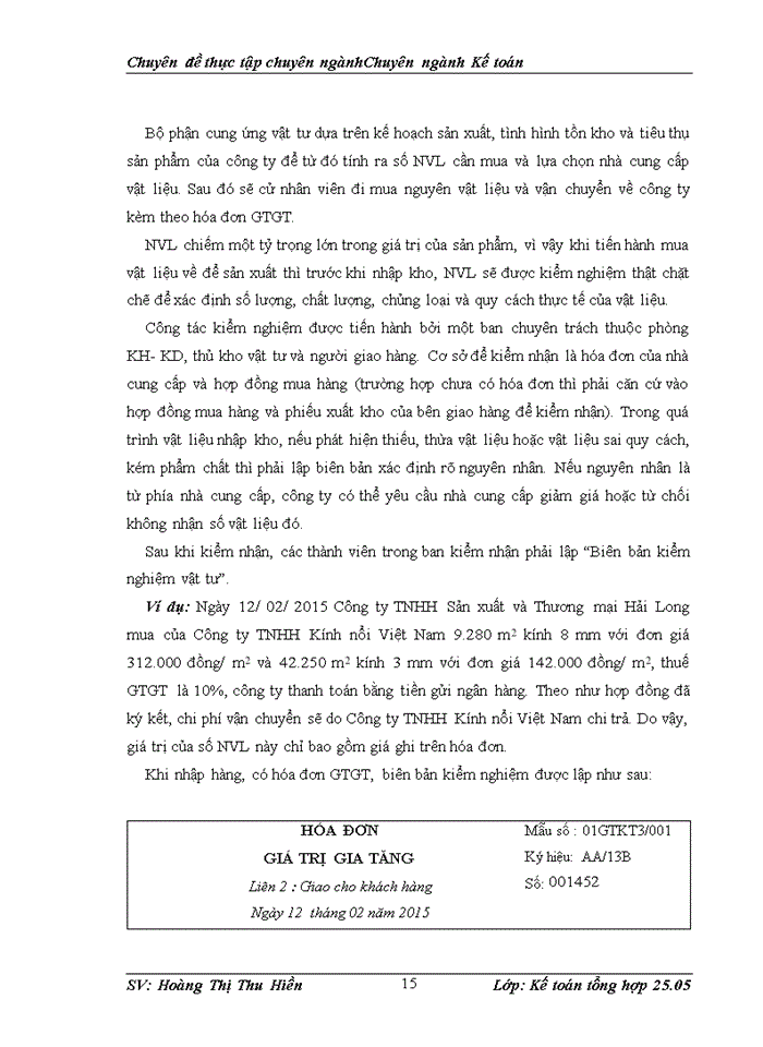 image for page Kế toán nguyên vật liệu tại Công ty TNHH Sản xuất và Thương mại Hải Long