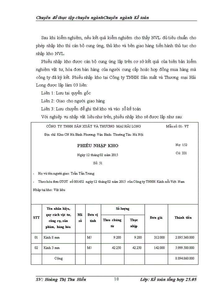 image for page Kế toán nguyên vật liệu tại Công ty TNHH Sản xuất và Thương mại Hải Long