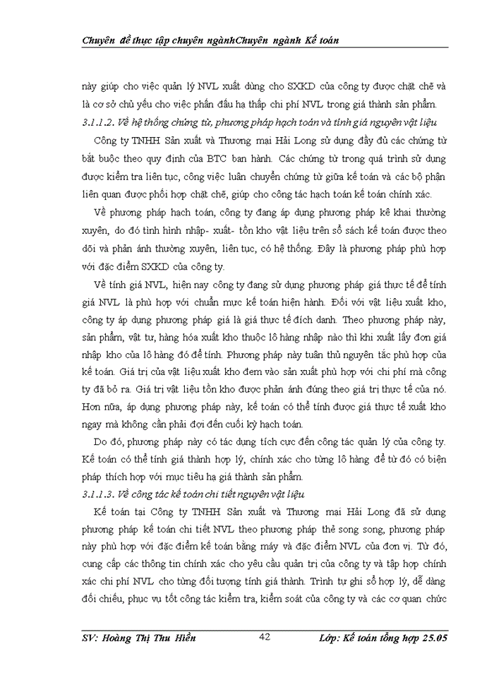 image for page Kế toán nguyên vật liệu tại Công ty TNHH Sản xuất và Thương mại Hải Long