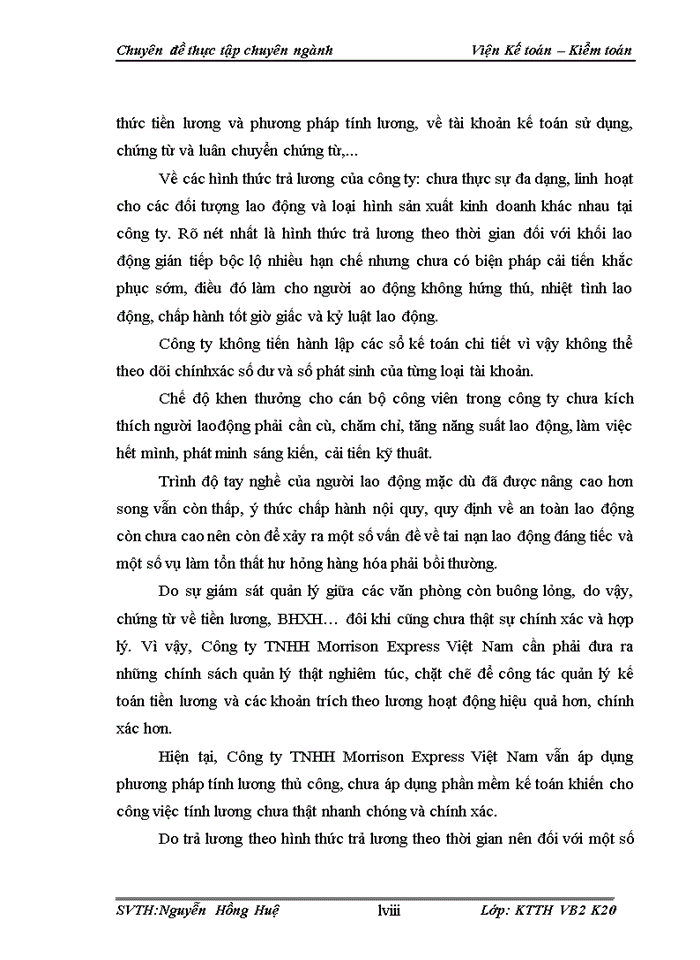 image for page Hoàn thiện kế toán tiền lương và các khoản trích theo lương tại công ty tnhh morrison express việt nam