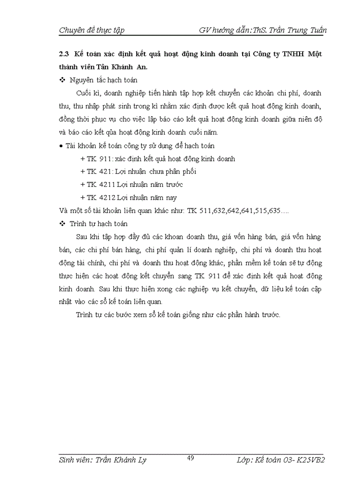 image for page Kế toán bán hàng và xác định kết quả kinh doanh tại Công ty TNHH Một thành viên Tân Khánh An
