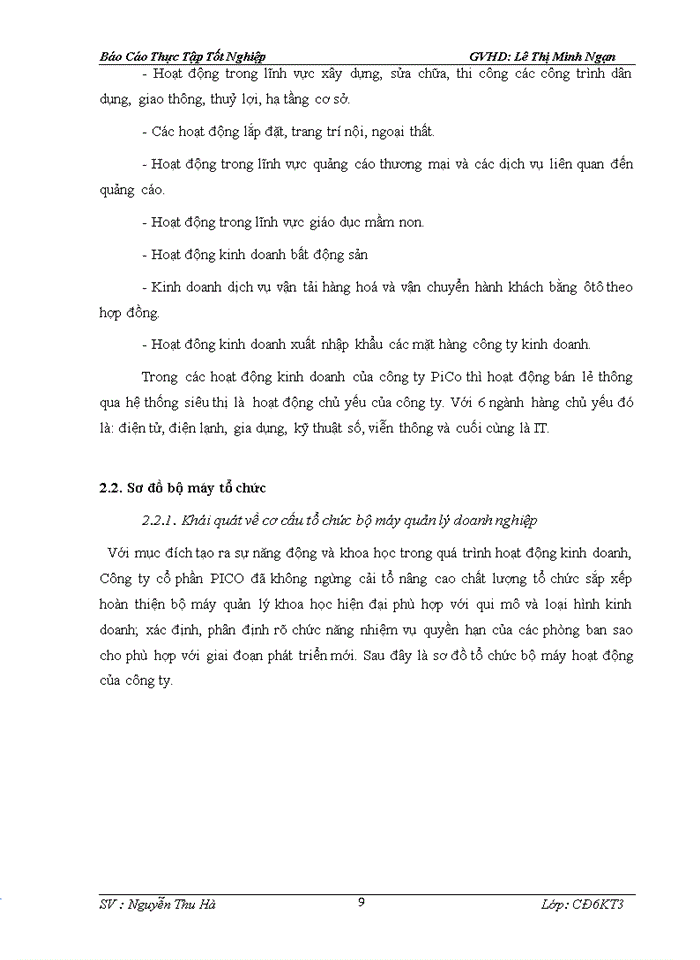image for page Kế toán tiền lương và các khoản trích theo lương tại công ty Cổ Phần PICO