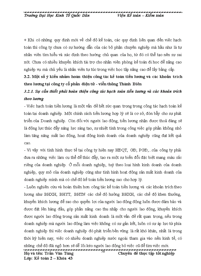 image for page Hoàn thiện kế toán tiền lương và các khoản trích theo lương tại Công ty cổ phần điện tử - viễn thông Thành Biên