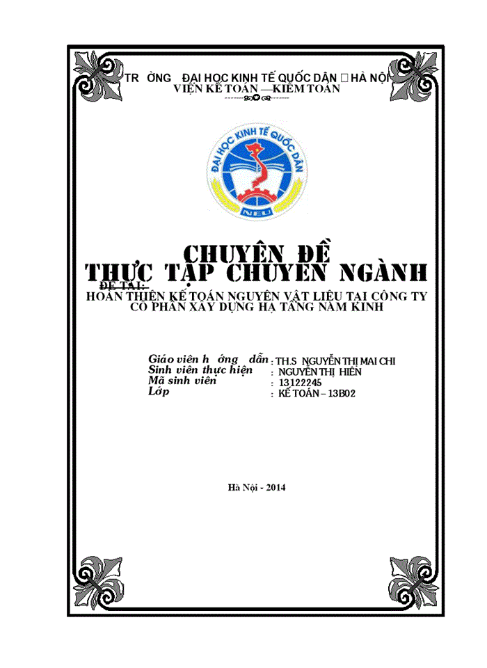 image for page Hoàn thiện kế toán nguyên vật liệu tại công ty cổ phần xây dựng hạ tầng nam kinh