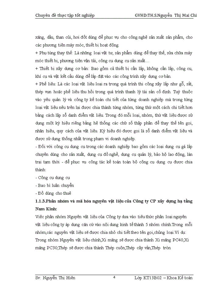 image for page Hoàn thiện kế toán nguyên vật liệu tại công ty cổ phần xây dựng hạ tầng nam kinh