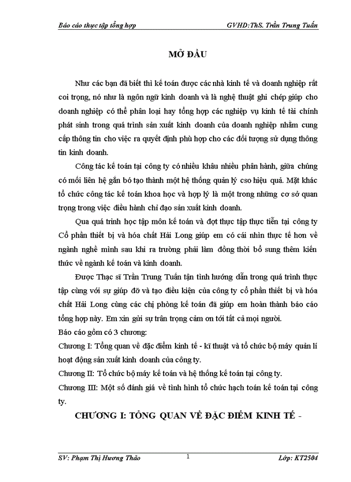 image for page Tổng quan về đặc điểm kinh tế - kĩ thuật và tổ chức bộ máy quản lí hoạt động sản xuất kinh doanh của công ty.