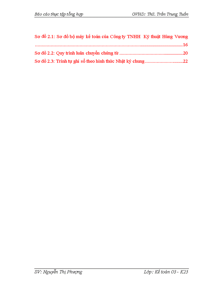 image for page Tổ chức bộ máy kế toán và hệ thống kế toán tại Công ty TNHH Kỹ thuật Hùng Vương