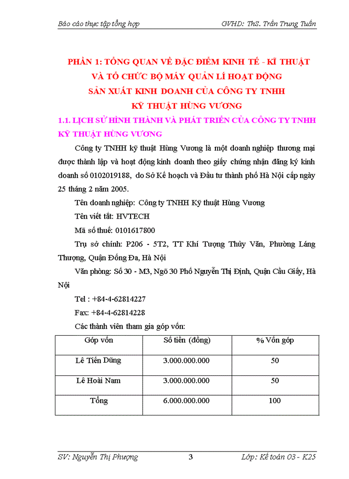 image for page Tổ chức bộ máy kế toán và hệ thống kế toán tại Công ty TNHH Kỹ thuật Hùng Vương