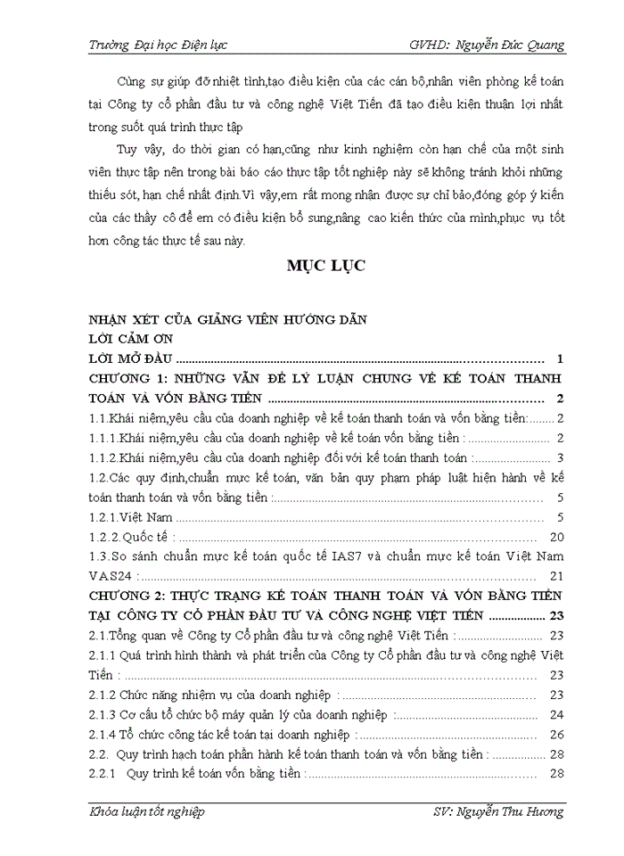 image for page Thực trạng kế toán thanh toán và vốn bằng tiền tại Công ty Cổ phần Đầu tư và Công nghệ Việt Tiến