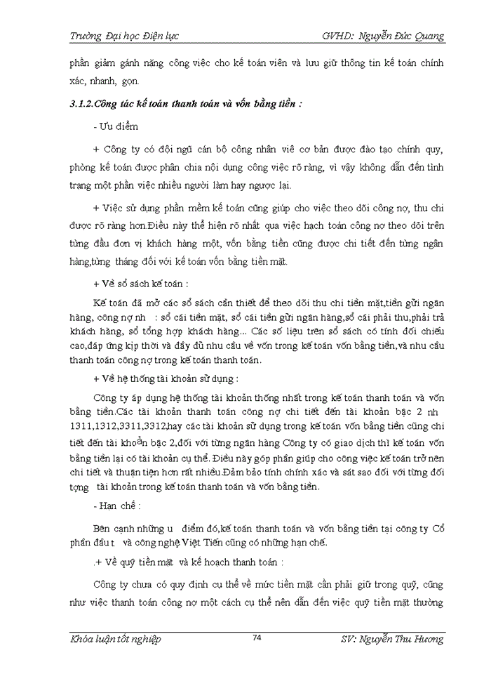 image for page Thực trạng kế toán thanh toán và vốn bằng tiền tại Công ty Cổ phần Đầu tư và Công nghệ Việt Tiến