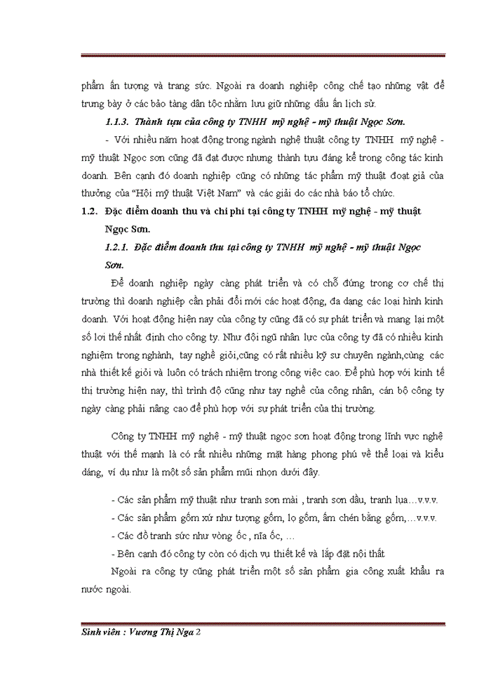 image for page Hoàn thiện kế toán doanh thu, chi phí và xác định kết quả kinh doanh tại công ty trách nhiệm hữu hạn  mỹ nghệ - mỹ thuật ngọc sơn