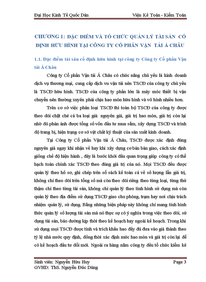 image for page Hoàn thiện kế toán tài sản cố định hữu hình tại Công ty Cổ phần Vận tải Á Châu