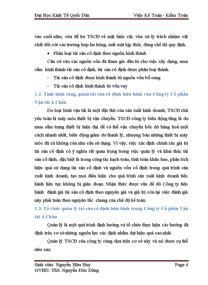image for page Hoàn thiện kế toán tài sản cố định hữu hình tại Công ty Cổ phần Vận tải Á Châu