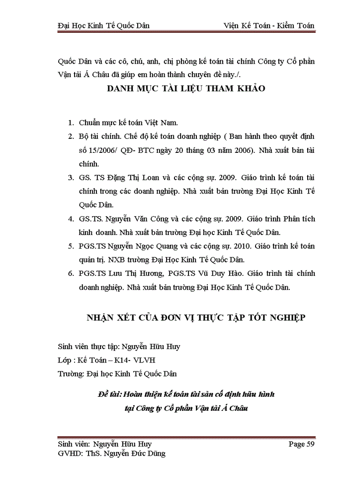 image for page Hoàn thiện kế toán tài sản cố định hữu hình tại Công ty Cổ phần Vận tải Á Châu