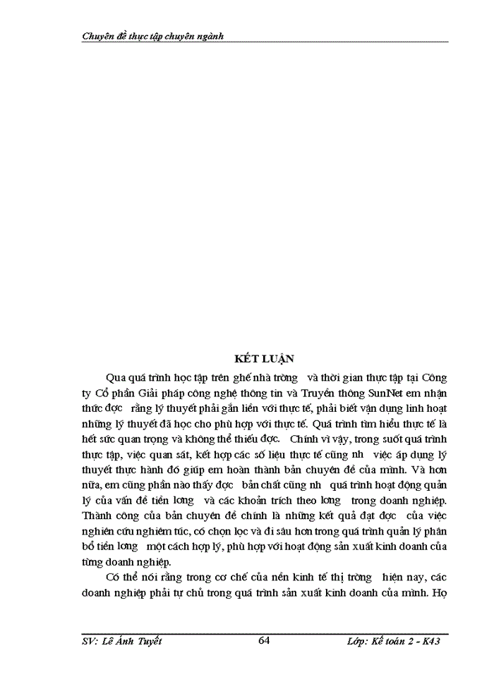 image for page Hoàn thiện kế toán tiền lương và các khoản trích theo tiền lương tại công ty cổ phần giải pháp công nghệ thông tin và truyền thông sunnet