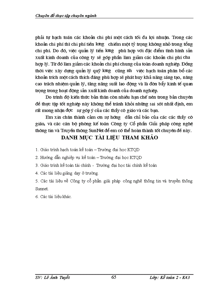 image for page Hoàn thiện kế toán tiền lương và các khoản trích theo tiền lương tại công ty cổ phần giải pháp công nghệ thông tin và truyền thông sunnet