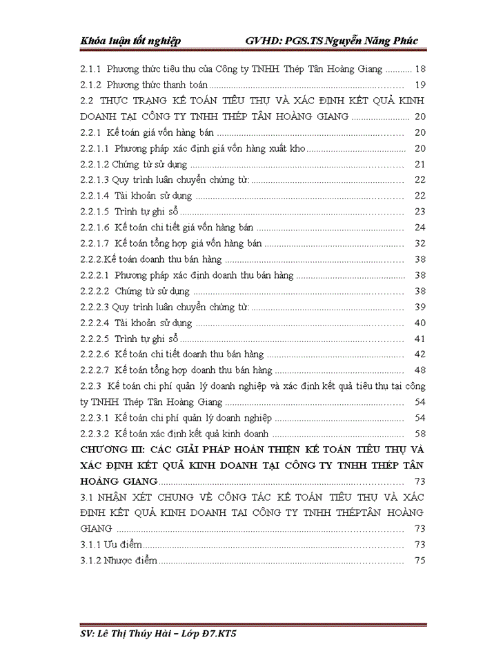 image for page Kế toán tiêu thụ và xác định kết quả kinh doanh tại Công ty TNHH Thép Tân Hoàng Giang