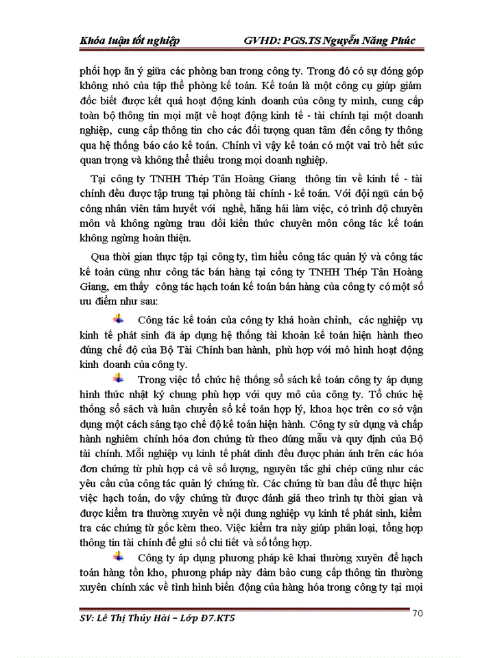 image for page Kế toán tiêu thụ và xác định kết quả kinh doanh tại Công ty TNHH Thép Tân Hoàng Giang