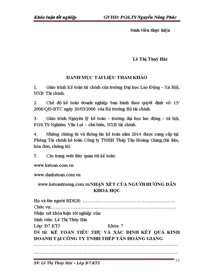 image for page Kế toán tiêu thụ và xác định kết quả kinh doanh tại Công ty TNHH Thép Tân Hoàng Giang