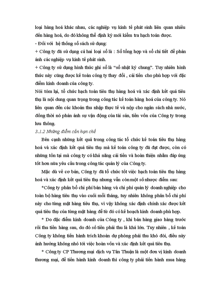 image for page Hoàn thiện kế toán bán hàng và xác định kết quả kinh doanh tại Công ty Cổ phần Thương mại Dịch vụ Tân Thuận