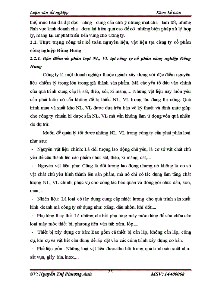 image for page Kế toán nguyên liệu, vật liệu tại công ty Cổ phần Công nghiệp Đông Hưng