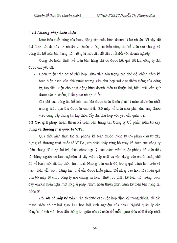 image for page Hoàn thiện kế toán bán hàng tại Công ty cổ phần Đầu tư xây dựng và thương mại quốc tế VITA