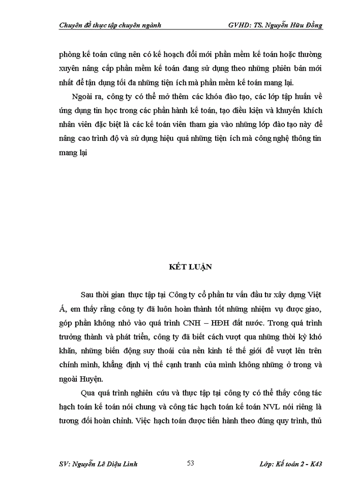 image for page Hoàn thiện kế toán nguyên vật liệu tại công ty cổ phần tư vấn đầu tư xây dựng việt á