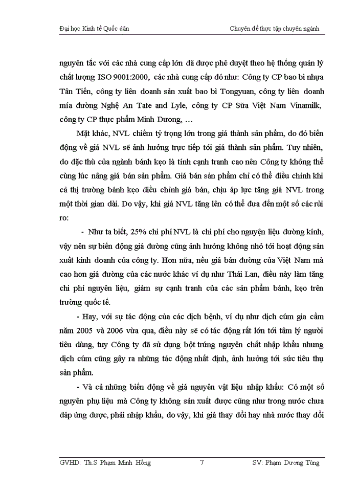 image for page Hoàn thiện kế toán nguyên vật liệu tại Công ty cổ phần Bánh kẹo Tràng An