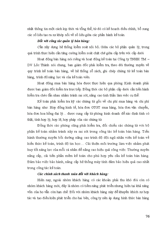 image for page Hoàn thiện kế toán bán hàng và xác định kết quả bán hàng tại công ty TNHH Thương mại – Dịch vụ Lộc Thành