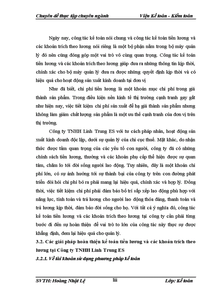 image for page Hoàn thiện kế toán tiền lương và các khoản trích theo lương tại công ty tnhh linh trung es