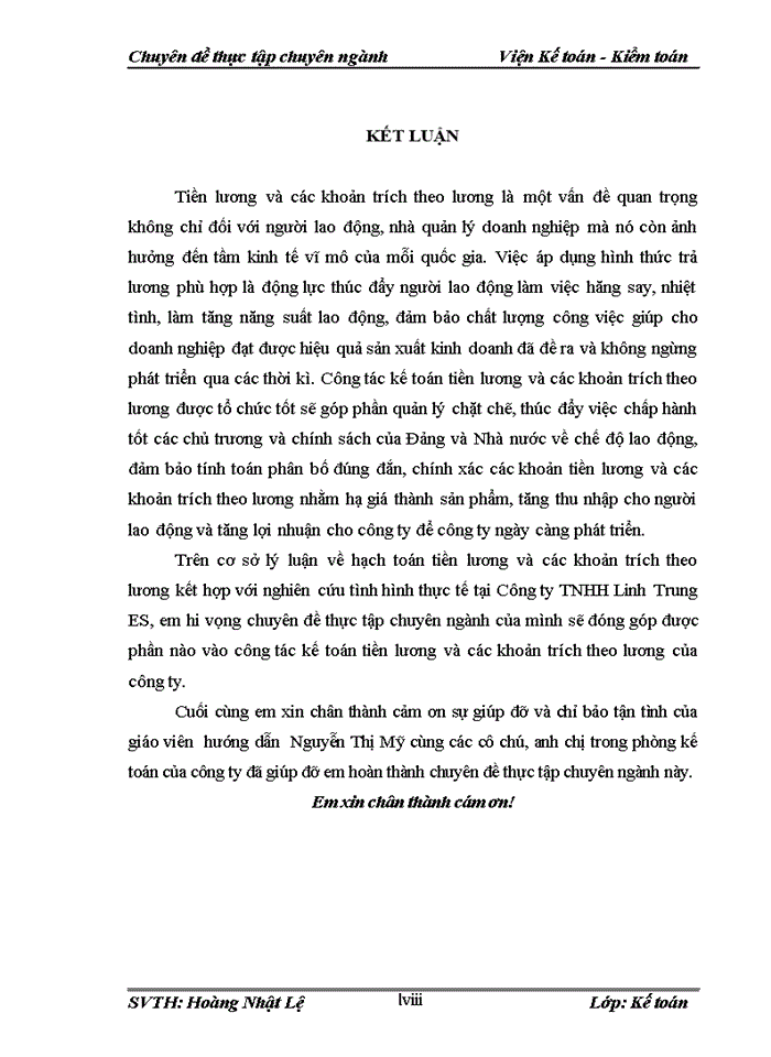 image for page Hoàn thiện kế toán tiền lương và các khoản trích theo lương tại công ty tnhh linh trung es