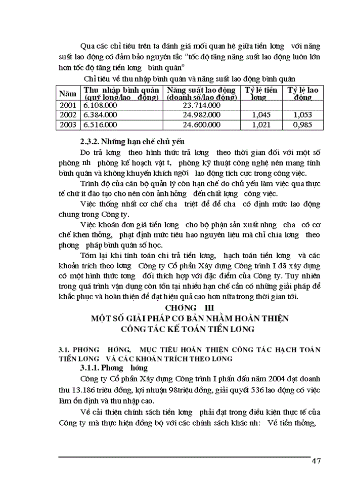 image for page Hạch toỏn tiền lương và cỏc khoản trớch theo lương tại Cụng ty cổ phần xõy dựng cụng trỡnh I