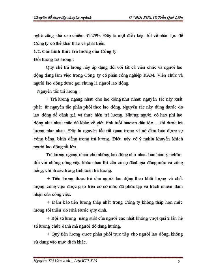 image for page Hoàn thiện kế toán tiền lương và các khoản trích theo lương tại Công ty cổ phần công nghiệp KAM