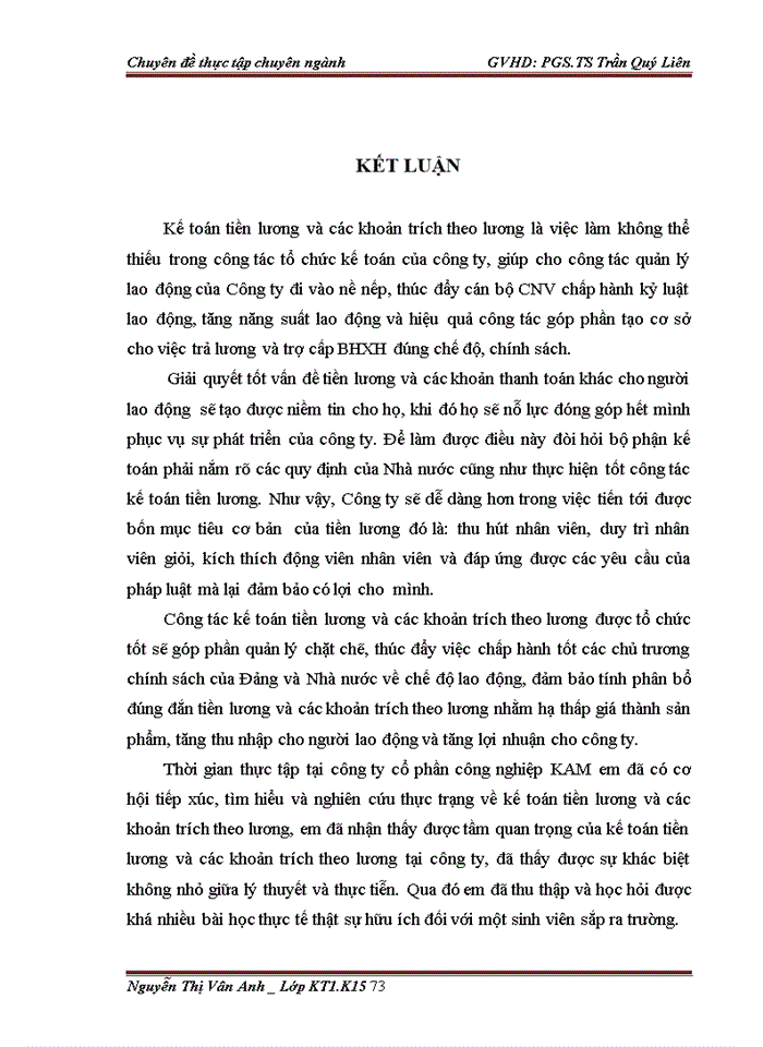 image for page Hoàn thiện kế toán tiền lương và các khoản trích theo lương tại Công ty cổ phần công nghiệp KAM