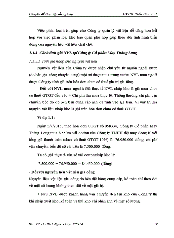 image for page Hoàn thiện kế toán nguyên vật liệu tại công ty cổ phần may thăng long