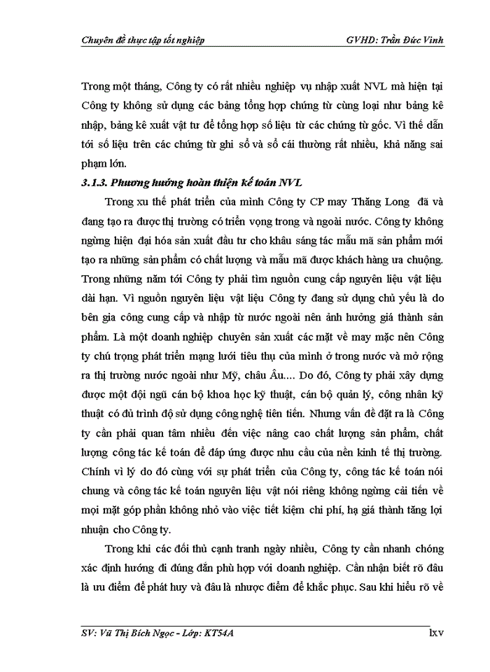 image for page Hoàn thiện kế toán nguyên vật liệu tại công ty cổ phần may thăng long