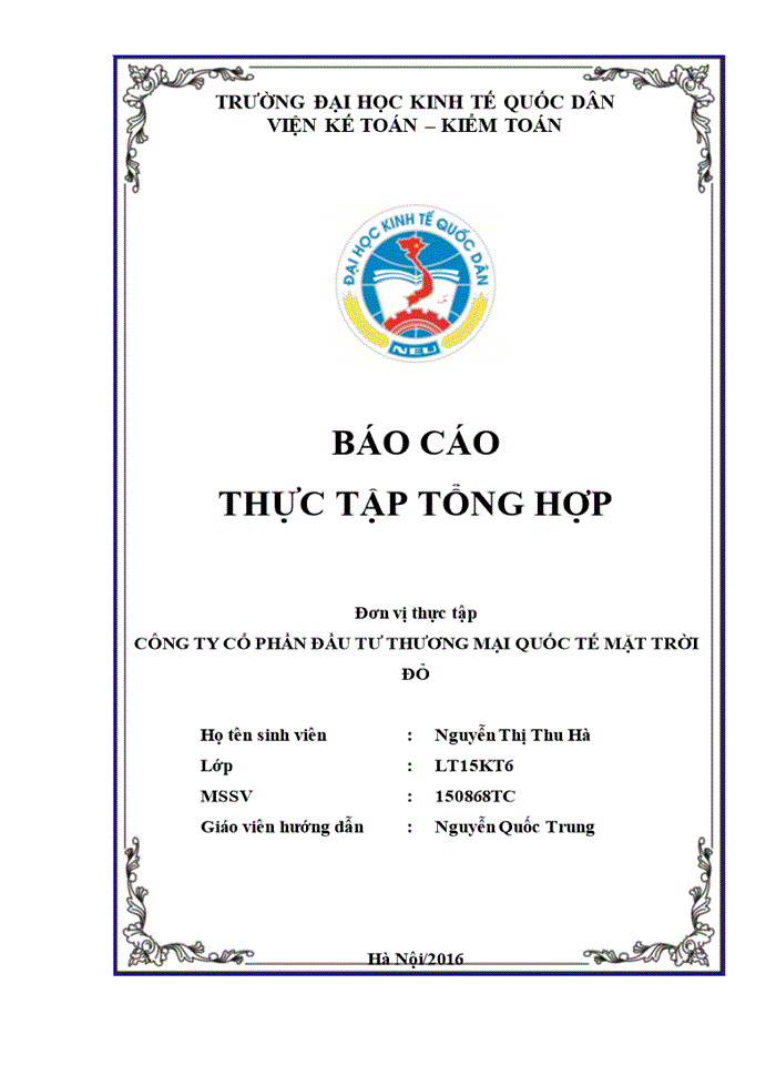 image for page Tổ chức bộ máy kế toán và hệ thống kế toán tại Công ty Cổ phần Đầu tư Thương mại Quốc tế Mặt trời đỏ