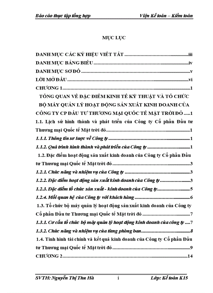 image for page Tổ chức bộ máy kế toán và hệ thống kế toán tại Công ty Cổ phần Đầu tư Thương mại Quốc tế Mặt trời đỏ