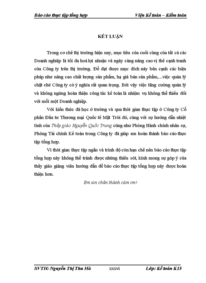 image for page Tổ chức bộ máy kế toán và hệ thống kế toán tại Công ty Cổ phần Đầu tư Thương mại Quốc tế Mặt trời đỏ