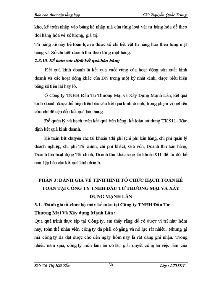 image for page Tổ chức bộ máy kế toán và hệ thống kế toán tại Công ty TNHH Đầu tư Thương Mại và Xây Dựng Mạnh Lân.