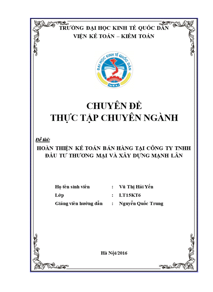 image for page Hoàn thiện kế toán bán hàng tại công ty tnhh đầu tư thương mại và xây dựng mạnh lân