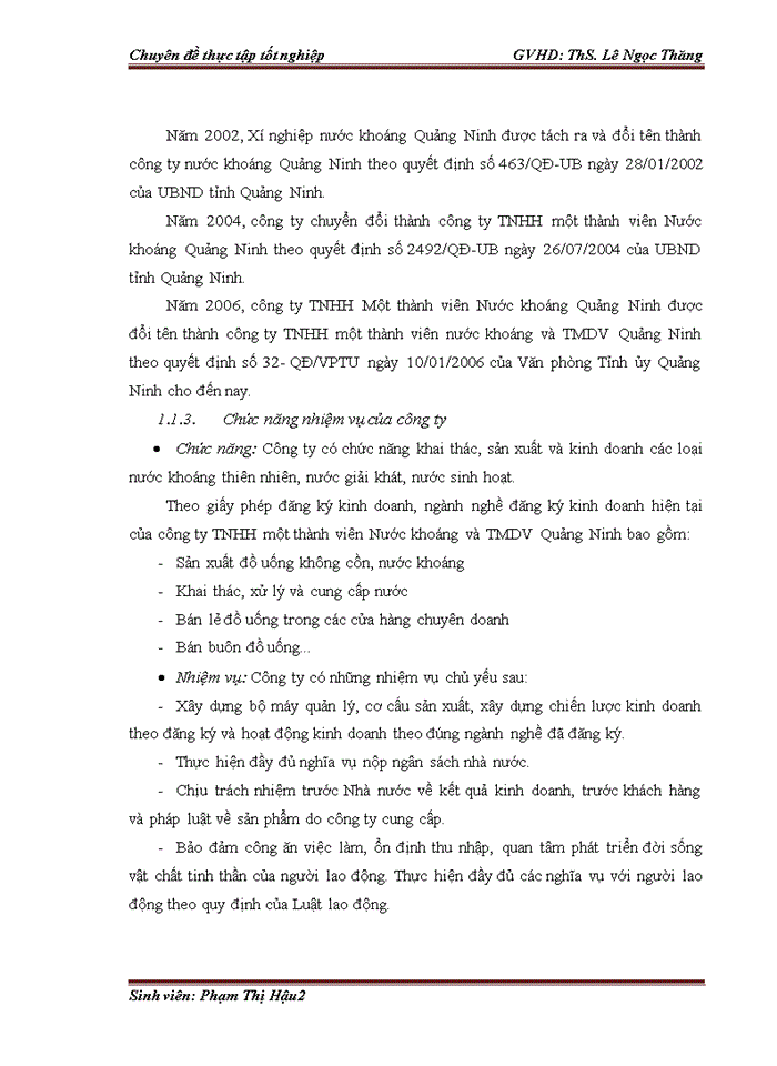 image for page Hoàn thiện kế toán chi phí sản xuất và tính giá thành sản phẩm tại công ty tnhh 1tv nước khoáng và tmdv quảng ninh