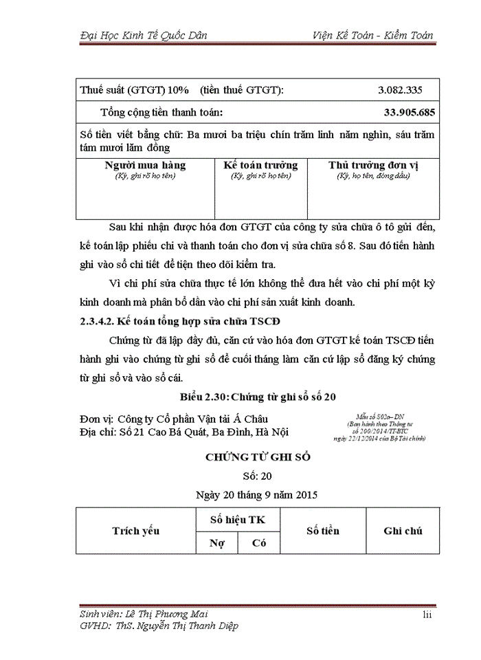 image for page Hoàn thiện kế toán tài sản cố định hữu hình tại Công ty Cổ phần Vận tải Á Châu