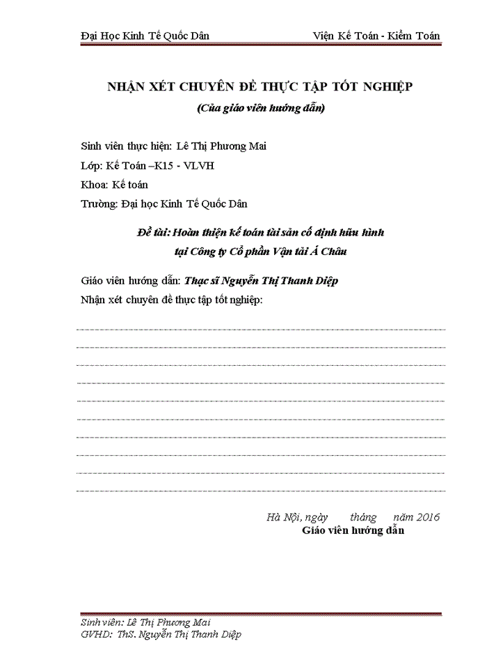 image for page Hoàn thiện kế toán tài sản cố định hữu hình tại Công ty Cổ phần Vận tải Á Châu