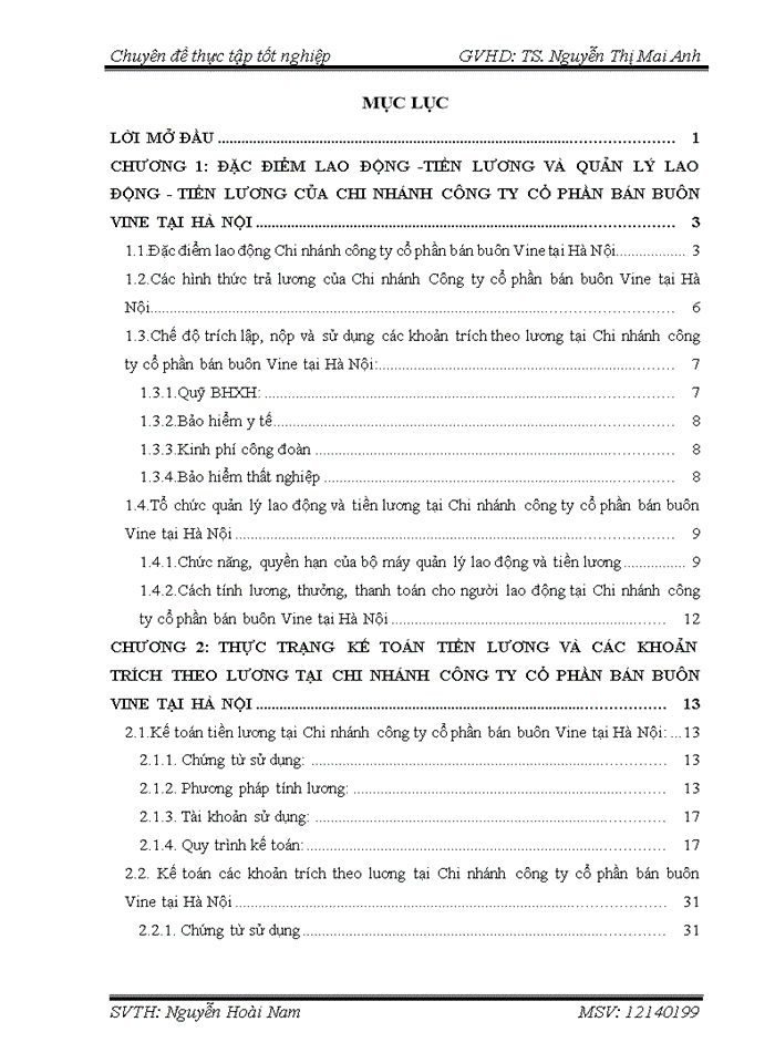 image for page Hoàn thiện kế toán tiền lương và các khoản trích theo lương tại Chi nhánh công ty cổ phần bán buôn Vine tại Hà Nội