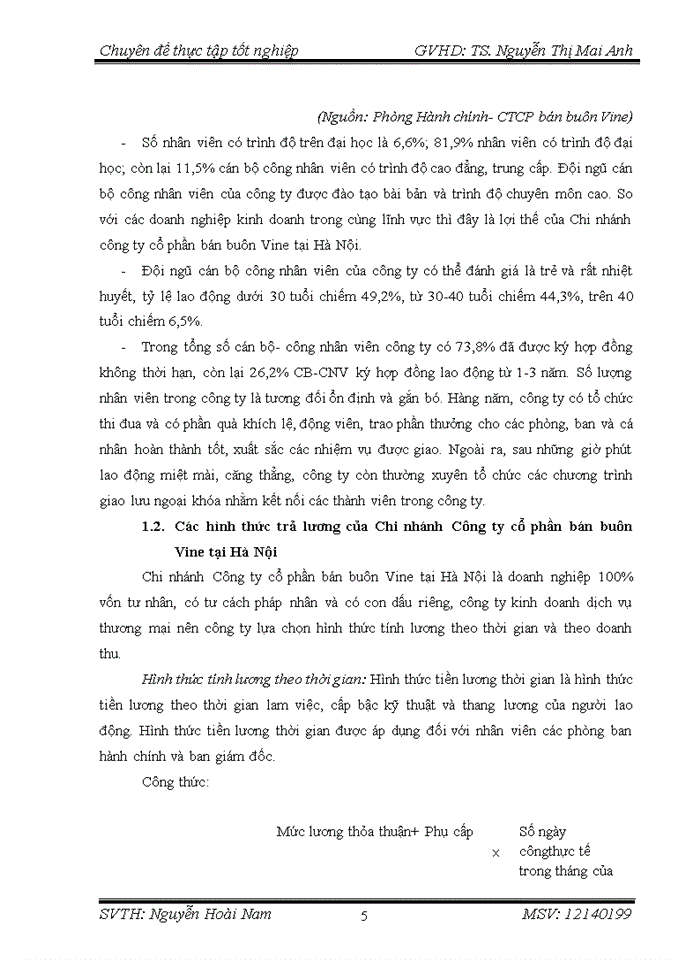 image for page Hoàn thiện kế toán tiền lương và các khoản trích theo lương tại Chi nhánh công ty cổ phần bán buôn Vine tại Hà Nội