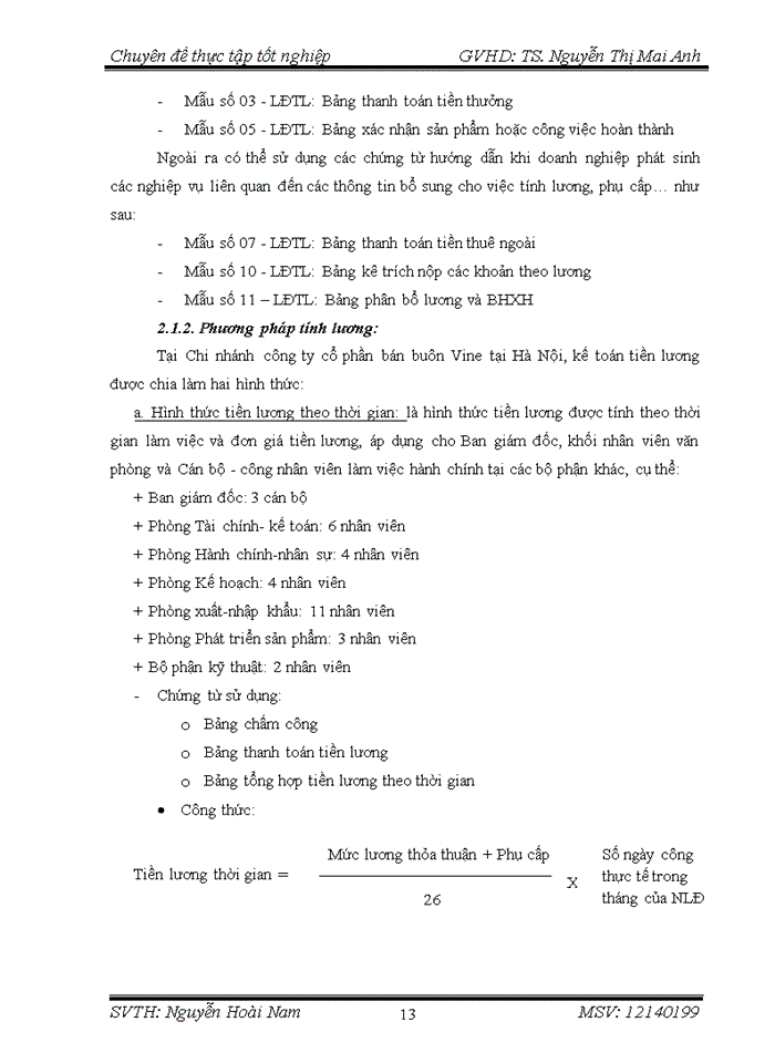 image for page Hoàn thiện kế toán tiền lương và các khoản trích theo lương tại Chi nhánh công ty cổ phần bán buôn Vine tại Hà Nội
