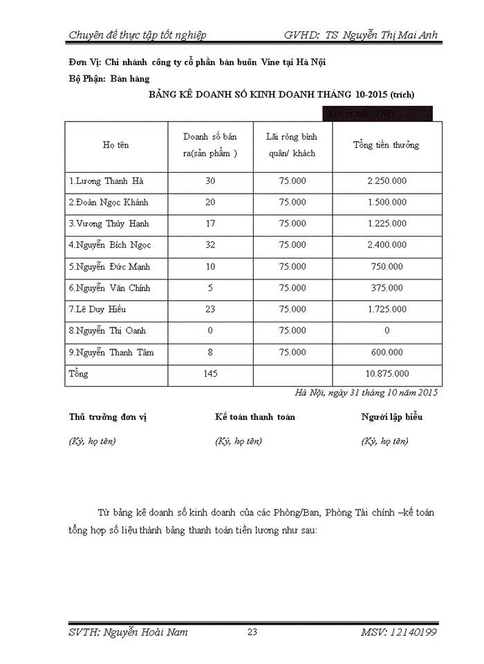 image for page Hoàn thiện kế toán tiền lương và các khoản trích theo lương tại Chi nhánh công ty cổ phần bán buôn Vine tại Hà Nội